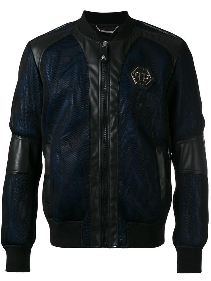 Philipp Plein - My Way Bomber Jacket - Men - Nylon/polyamide/polyurethane - L, Black, Nylon/polyamide/polyurethane