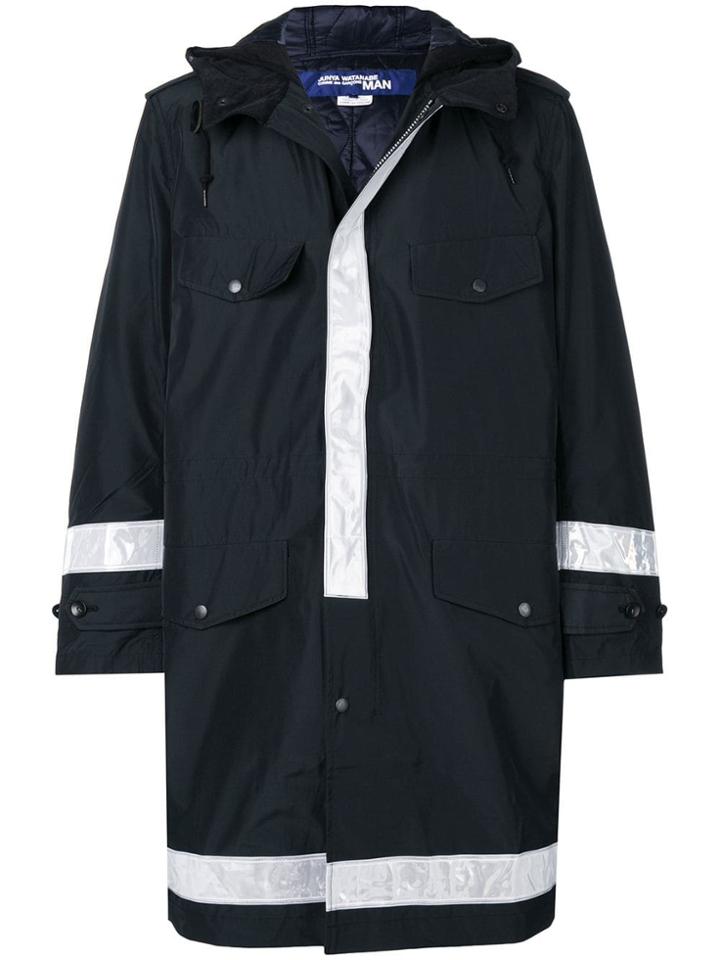 Junya Watanabe Man Hooded Midi Raincoat - Black