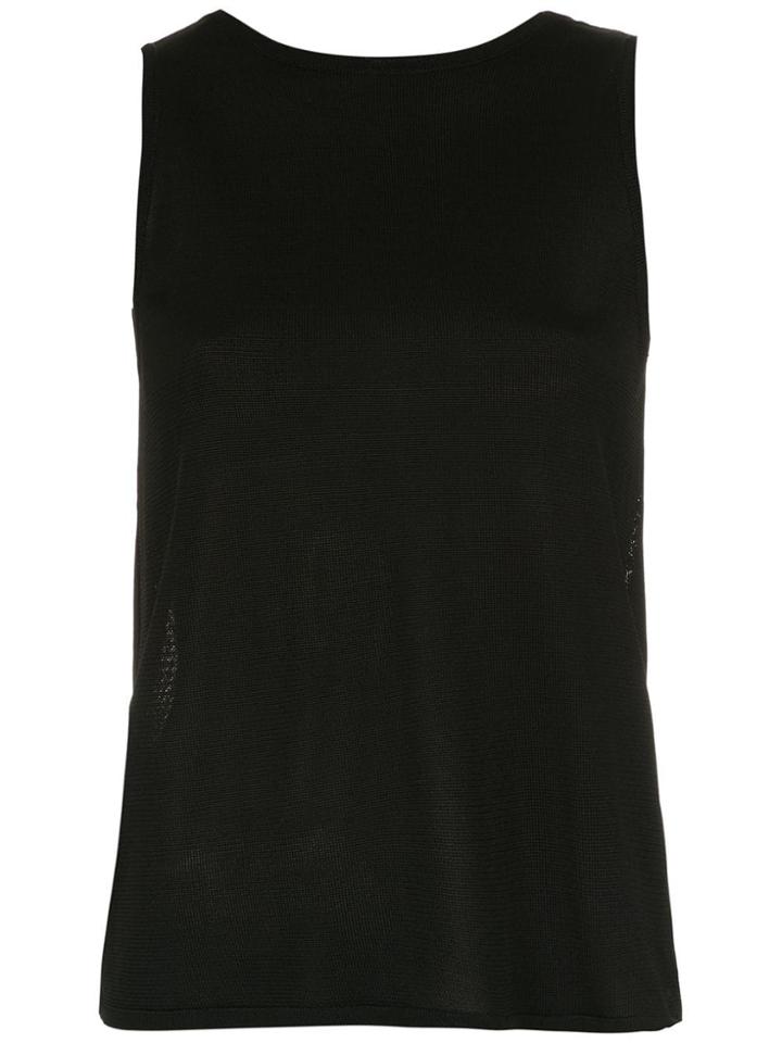 Egrey Back Slit Blouse - Black