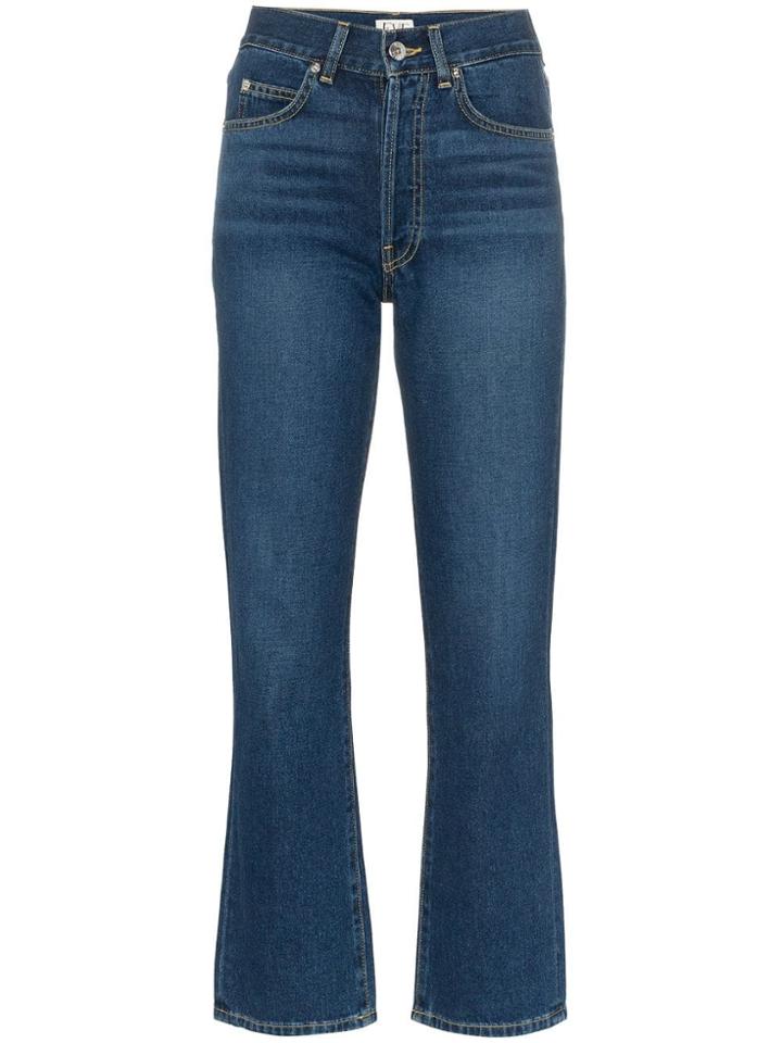 Eve Denim Jane Cropped Flared Jeans - Blue