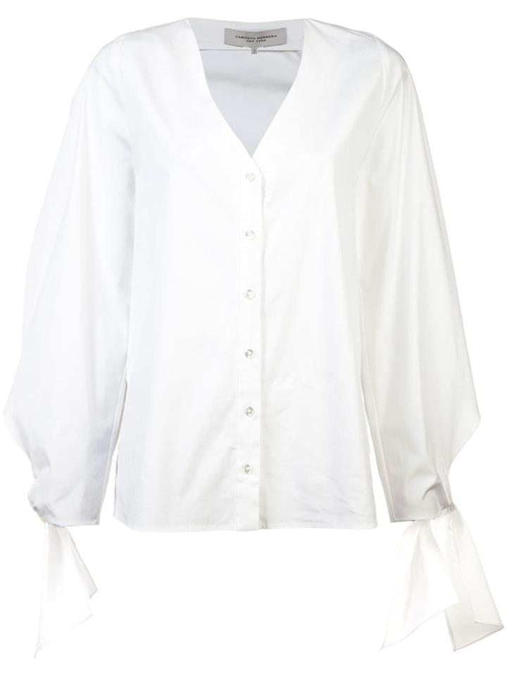 Carolina Herrera Tie-cuff Blouse - White