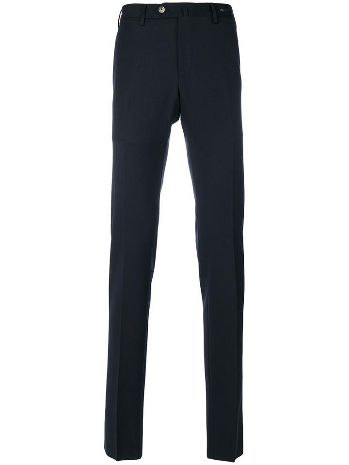 Pt01 - Tailored Trousers - Men - Polyester/spandex/elastane/virgin Wool - 48, Blue, Polyester/spandex/elastane/virgin Wool