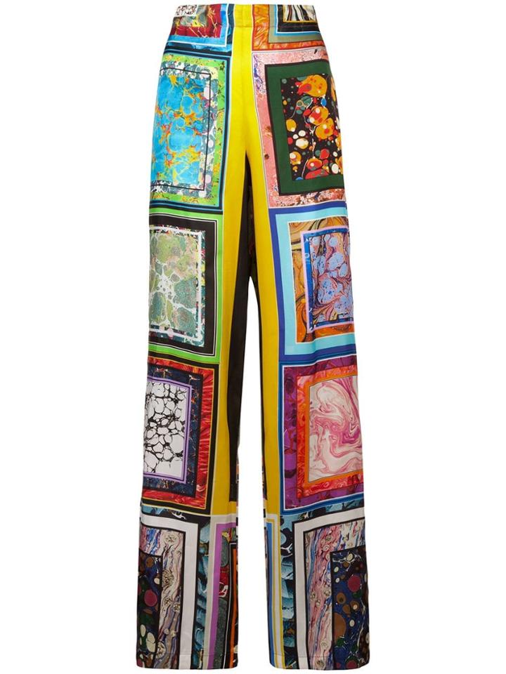 Rosie Assoulin Abstract Print Wide Leg Trousers - Multicolour