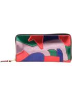 Comme Des Garons Wallet Patchwork Zip Top Wallet
