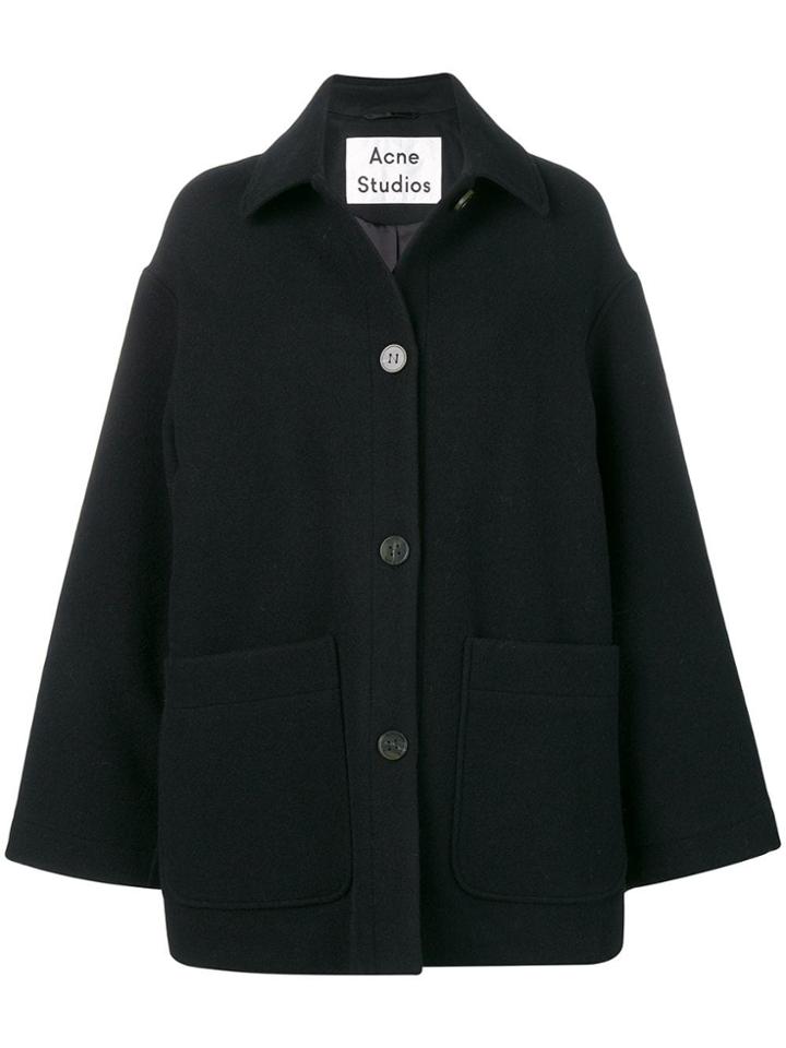 Acne Studios Short Cocoon Coat - Black
