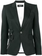 Dsquared2 Side Chain Fitted Blazer - Black