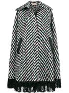 Emilio Pucci Embroidered Flared Coat - Black