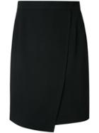 Guild Prime - Wrap Front Skirt - Women - Polyester - 36, Black, Polyester