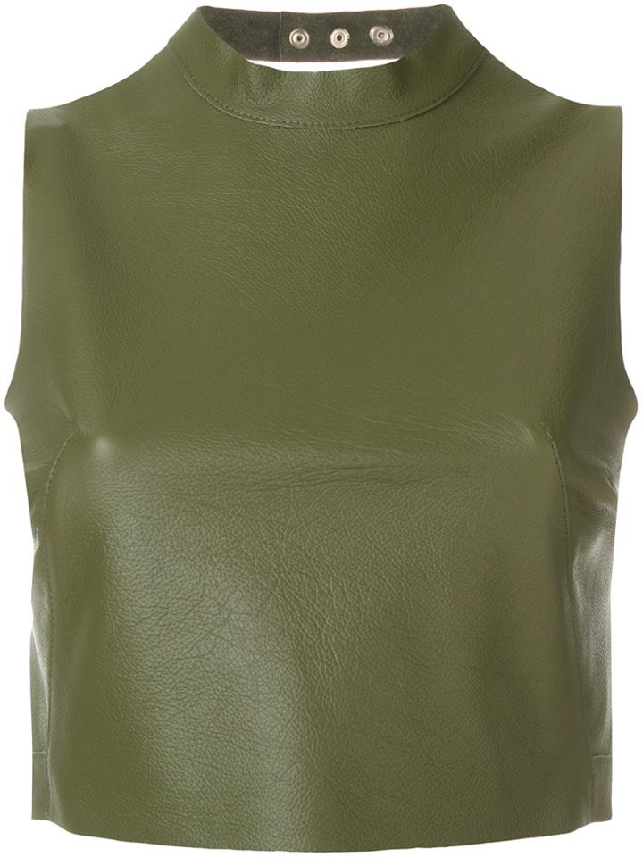 Manokhi Open Back Top - Green