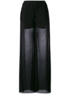 Emporio Armani - Wide Leg Trousers - Women - Polyester/spandex/elastane/viscose - 48, Women's, Black, Polyester/spandex/elastane/viscose