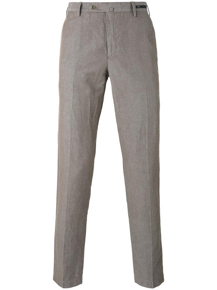 Pt01 - Skinny Trousers - Men - Cotton/linen/flax - 46, Brown, Cotton/linen/flax
