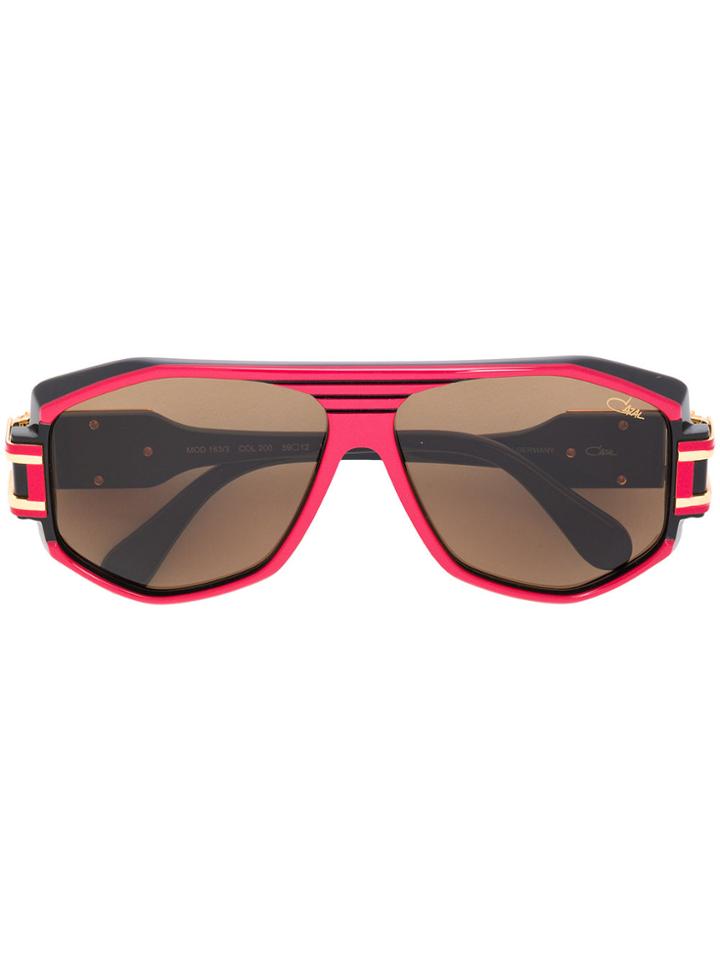 Cazal Oversized Aviator Sunglasses - Red
