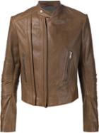 Haider Ackermann Ribbed Sleeve Biker Jacket