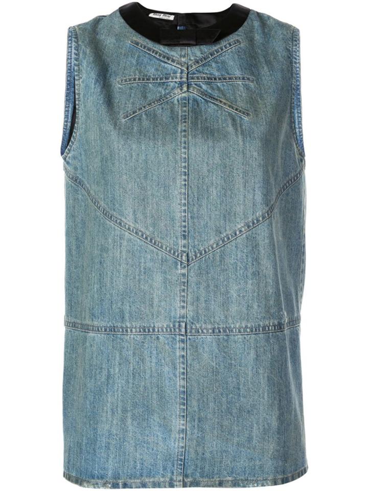 Miu Miu Denim Tank Top - Blue