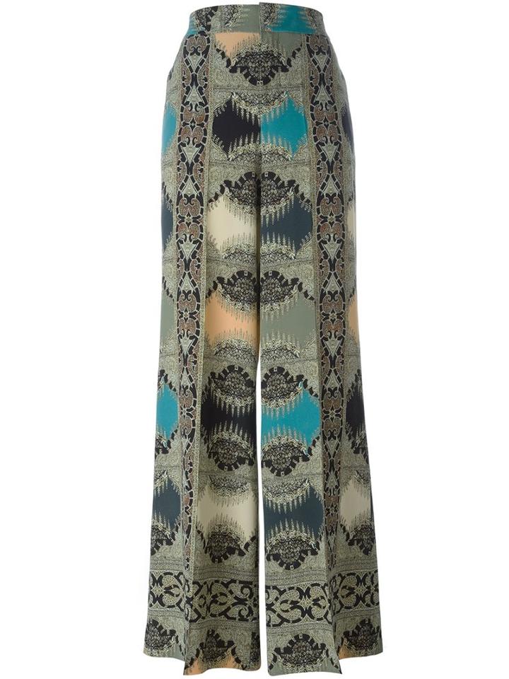 Etro Abstract Patterned Palazzo Pants, Women's, Size: 40, Silk