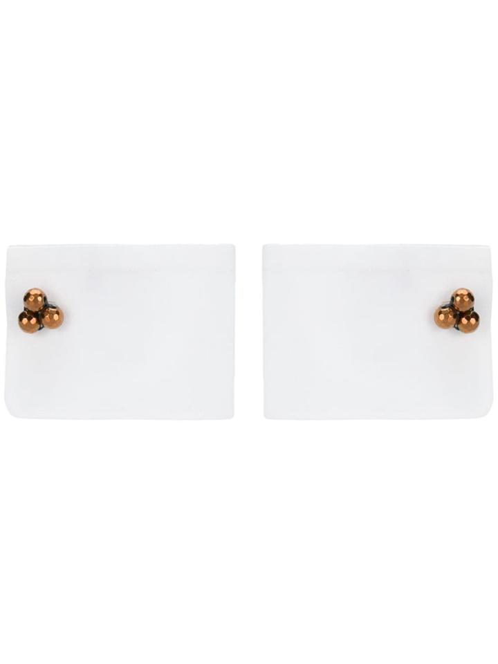 Brunello Cucinelli Embellished Cuff Bracelets - White