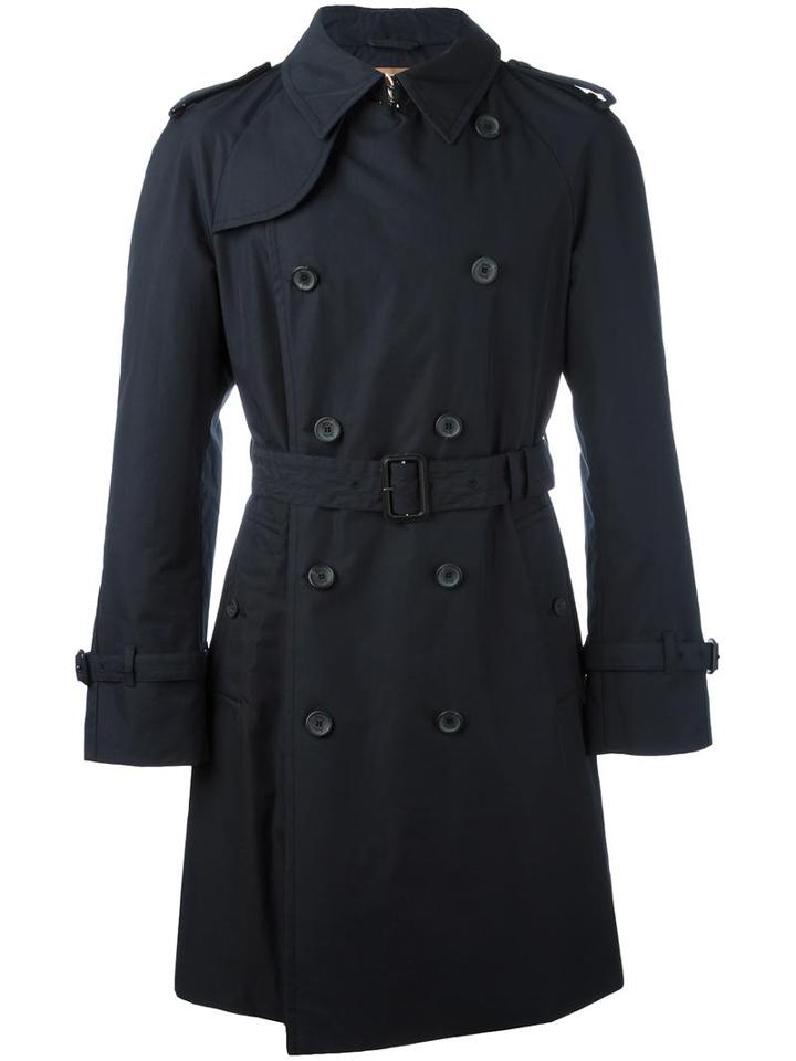 Sealup Classic Trench Coat, Men's, Size: 52, Blue, Cotton/polyamide/polyurethane/cupro