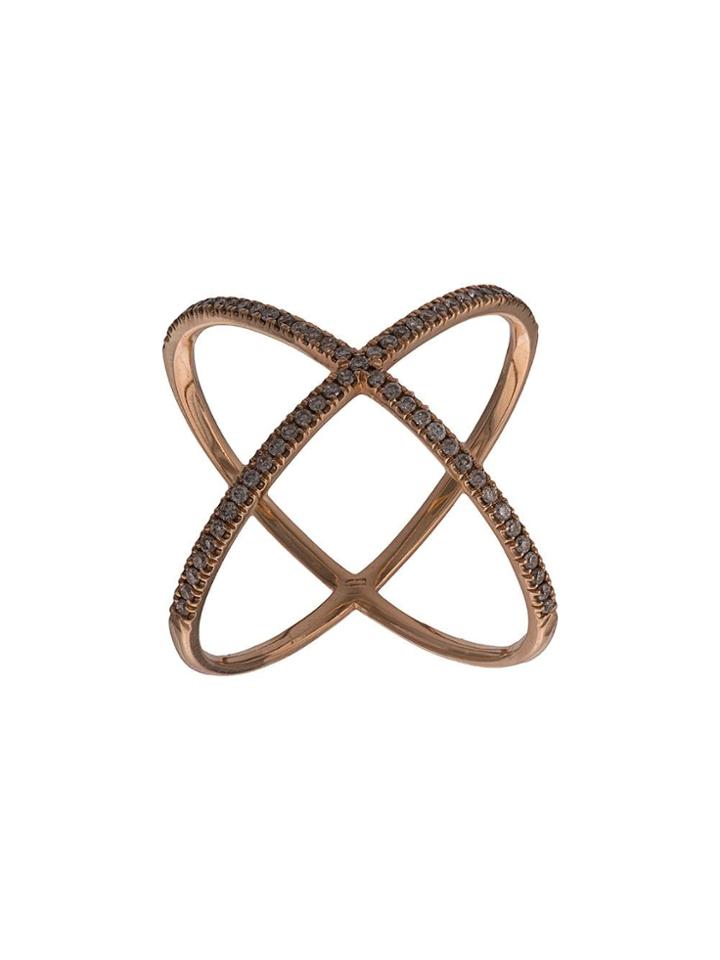 Eva Fehren Crossed Double-ring - Gold
