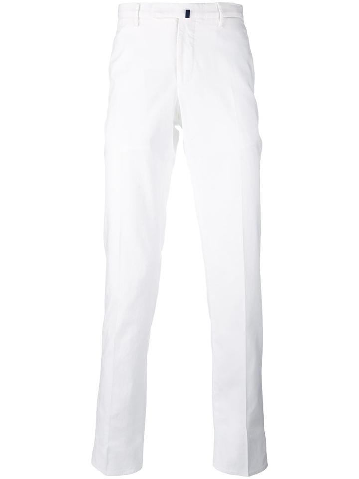 Incotex - Creased Trousers - Men - Cotton/spandex/elastane - 46, White, Cotton/spandex/elastane