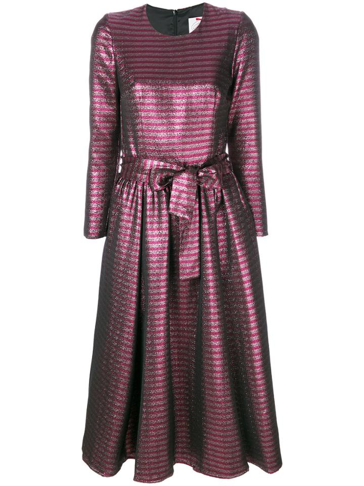 Ultràchic Tied Waist Dress - Pink & Purple