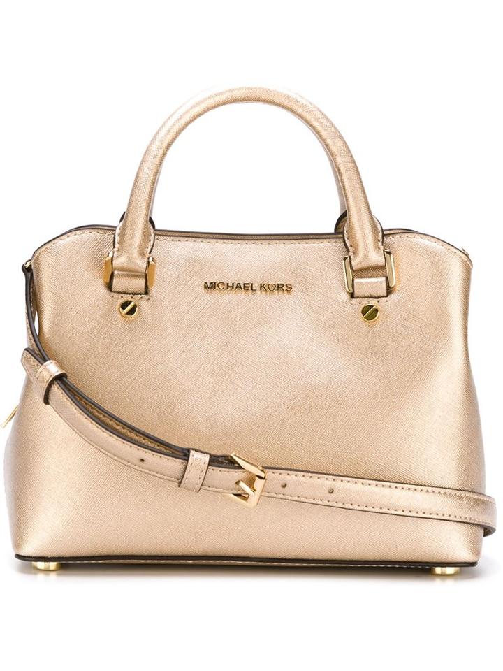 Michael Michael Kors Small 'savannah' Tote, Women's, Grey, Calf Leather
