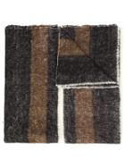 Denis Colomb 'dolpo' Striped Shawl, Adult Unisex, Brown, Cotton/cashmere