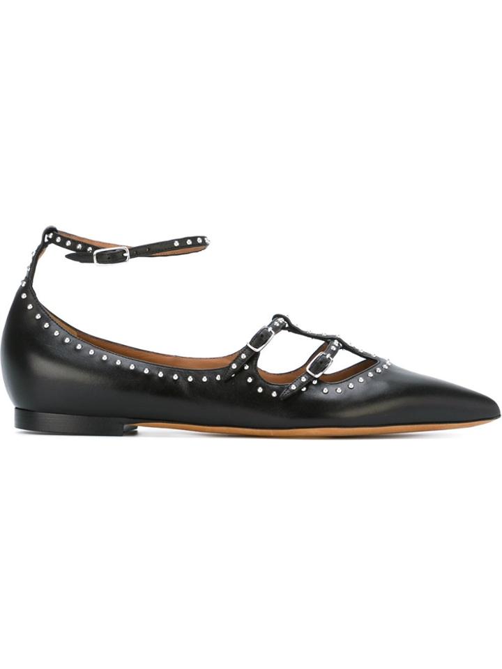 Givenchy Studded Strappy Ballerinas - Black