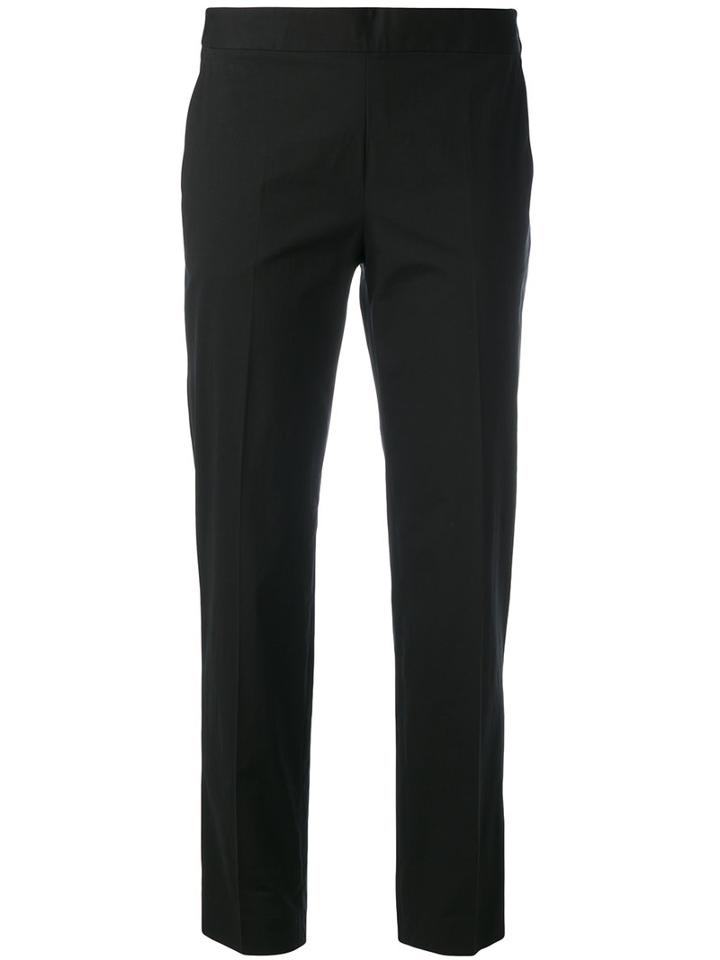Alberto Biani - Straight Leg Trousers - Women - Cotton/spandex/elastane - 46, Brown, Cotton/spandex/elastane