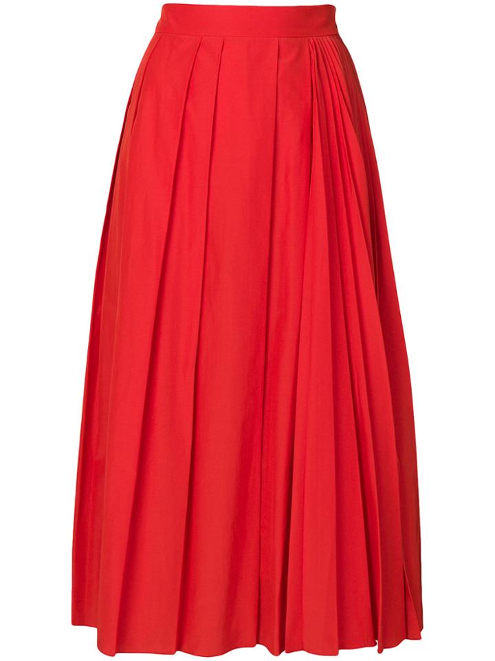 Sport Max Code Pleated Maxi Skirt - Yellow & Orange