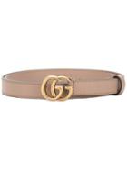 Gucci Double G Buckle Belt, Women's, Size: 90, Pink/purple, Leather