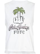 Local Authority Cropped Tank Top - White