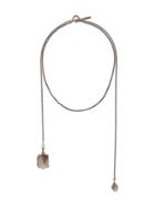 Ann Demeulemeester Wrap Around Locket Necklace - Metallic