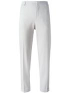 Maison Margiela Cropped Trousers, Women's, Size: 44, Grey, Cotton/spandex/elastane/virgin Wool