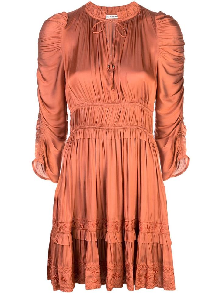 Ulla Johnson Ismaya Mini Dress - Orange