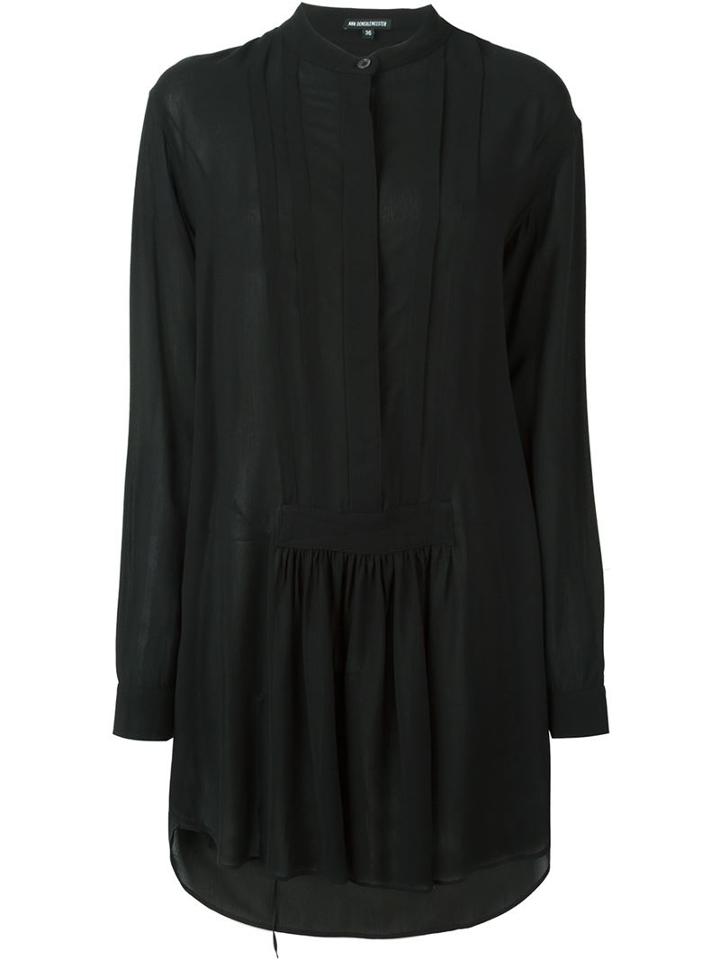 Ann Demeulemeester Semi Sheer Pleat Blouse