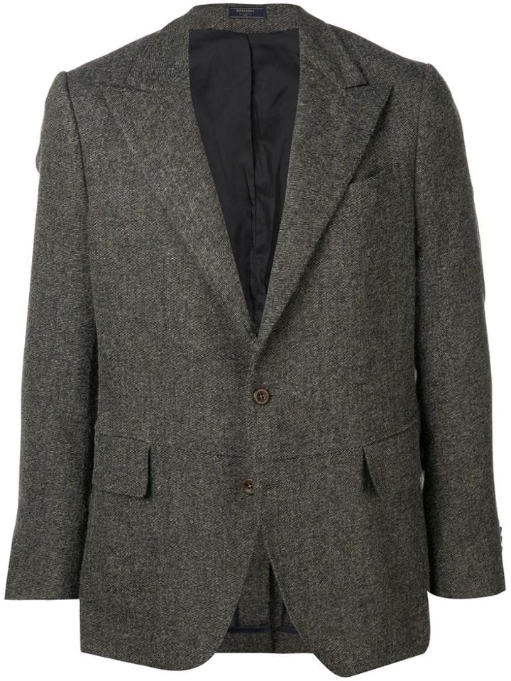 Boglioli Peaked Lapel Blazer - Brown