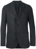 Lardini Classic Blazer, Men's, Size: 48, Grey, Wool/cotton/cashmere/cupro