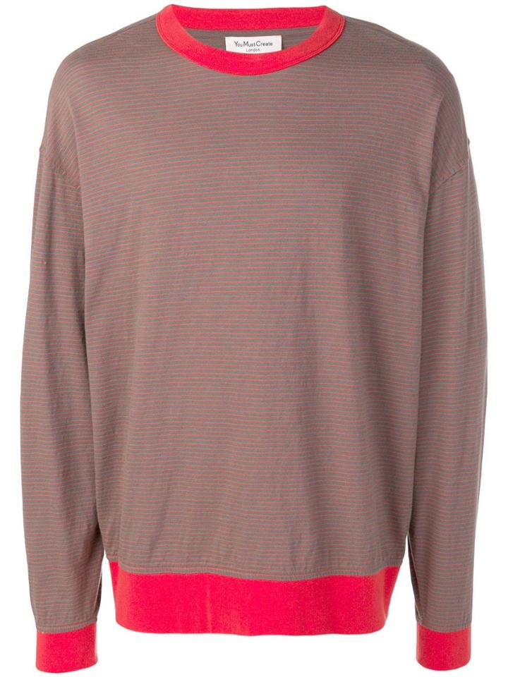 Ymc Striped Long-sleeve Top - Green