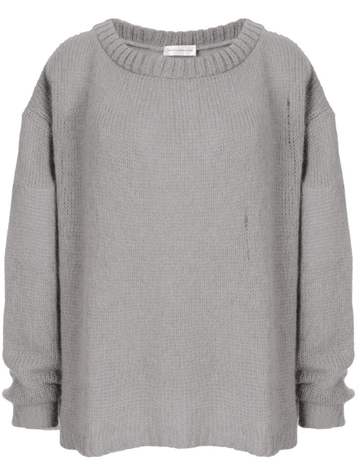 Faith Connexion Oversized Sweater - Grey