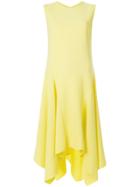 Sportmax Asymmetric Hem Midi Dress - Yellow & Orange