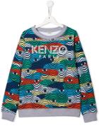 Kenzo Kids Teen Eye Print Sweatshirt - Blue