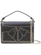 Boutique Moschino - Studded Bow Bag - Women - Calf Leather - One Size, Black, Calf Leather