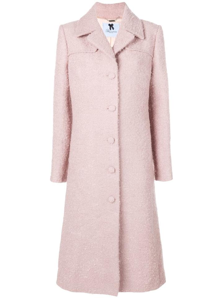 Blumarine Flared Single Breasted Coat - Pink & Purple