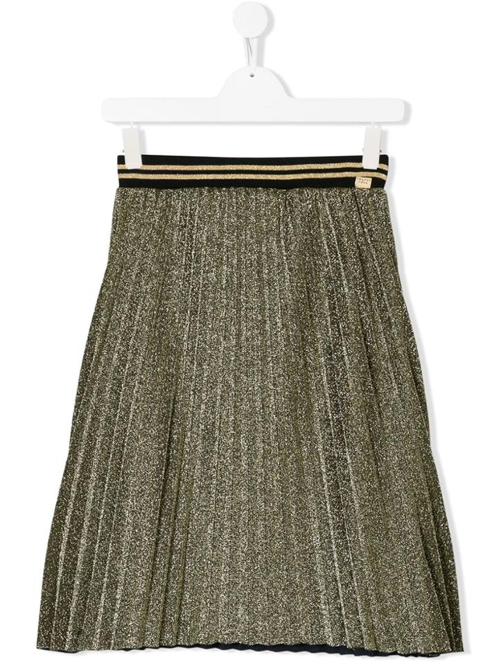 Little Marc Jacobs Teen Pleated Lurex Skirt - Metallic