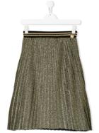 Little Marc Jacobs Teen Pleated Lurex Skirt - Metallic