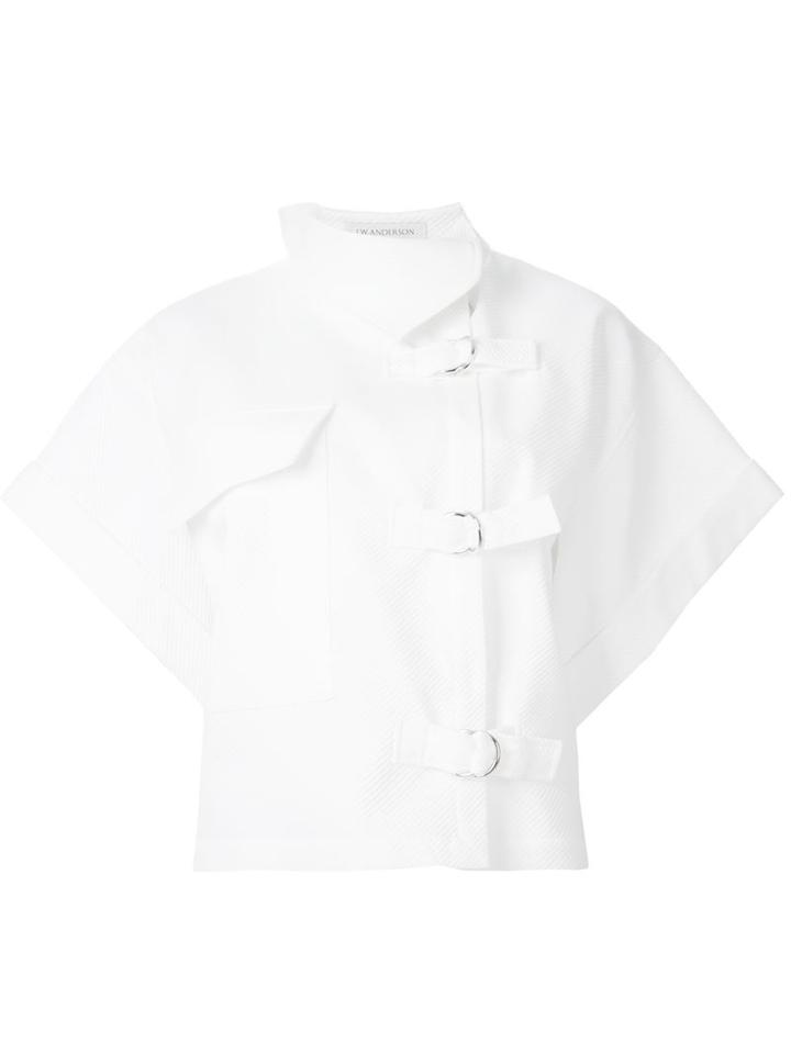 J.w.anderson Buckled Wide Sleeve Top