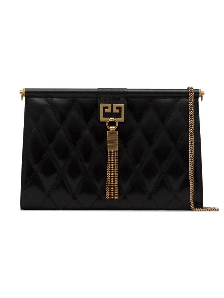 Givenchy Black Gem Medium Quilted Leather Shoulder Bag