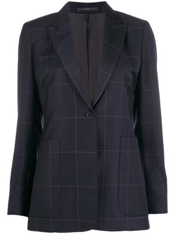 Paul Smith Checked Single-breasted Blazer - Blue