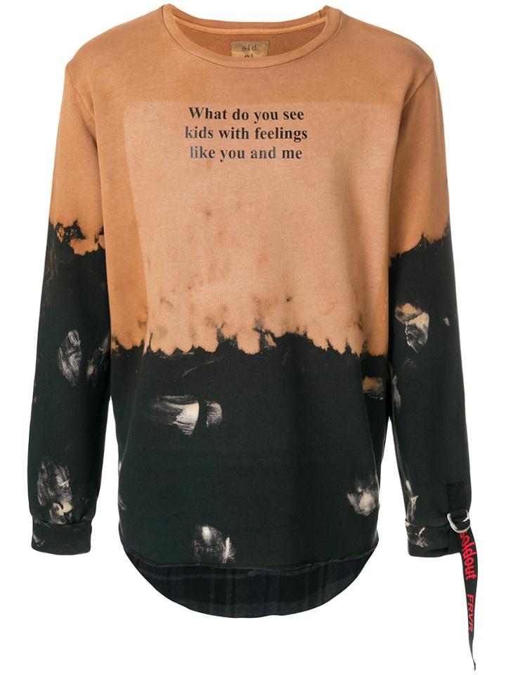 Sold Out Frvr Painted Look Print Sweatshirt - Brown
