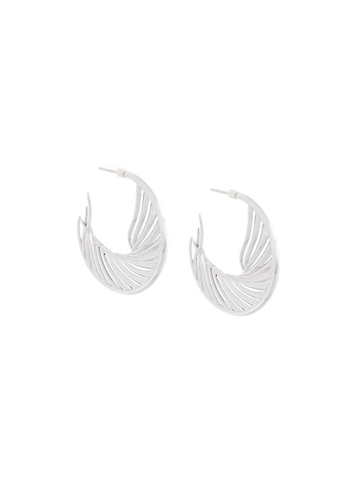 Shaun Leane 'white Feather' Hoop Earrings
